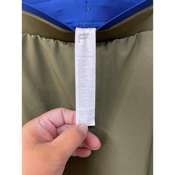 Fabletics The Fundamental Short 7” Green Athletic Training Men’s Size Large - Picture 2 of 5